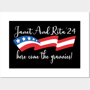 Janet and Rita Bluey Grannies 24 For President Posters and Art